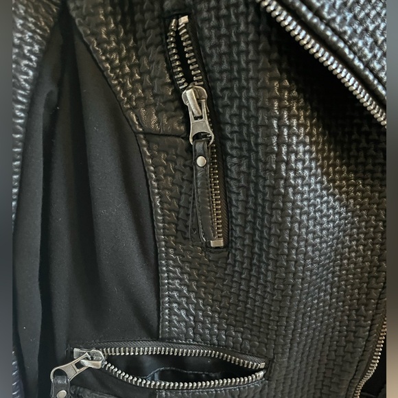 Cool Multi Texture Faux leather motorcycle jacket - Picture 3 of 5